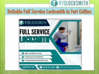 Reliable Full Service Locksmith in Fort Collins