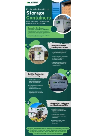 Explore the Benefits of Storage Containers Near Elk Grove, CA