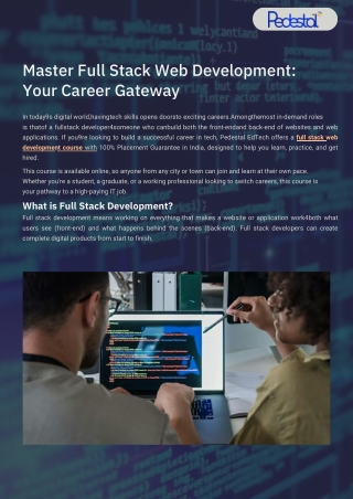 Master Full Stack Web Development Your Career Gateway