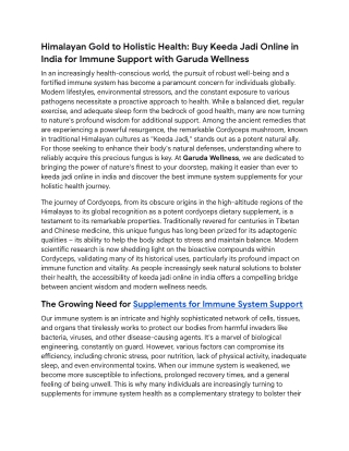 Buy Keeda Jadi Online in India for Immune Support