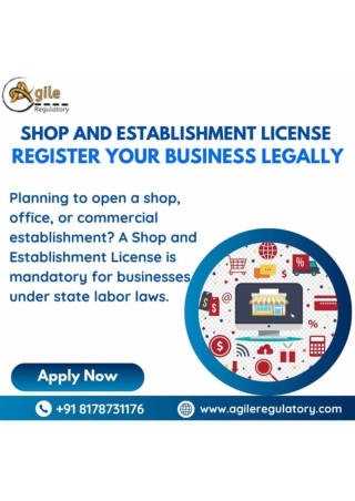 Get Your Shop and Establishment License Online