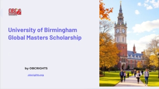 Way to apply for The University of Birmingham Scholarship