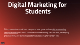 Effective Digital Marketing Assignment Help for Students