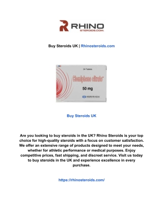Buy Steroids UK | Rhinosteroids.com