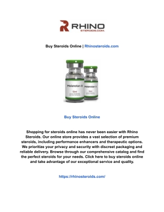 Buy Steroids Online | Rhinosteroids.com