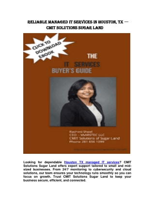 Reliable Managed IT Services in Houston, TX — CMIT Solutions Sugar Land