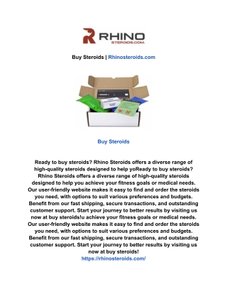 Buy Steroids | Rhinosteroids.com