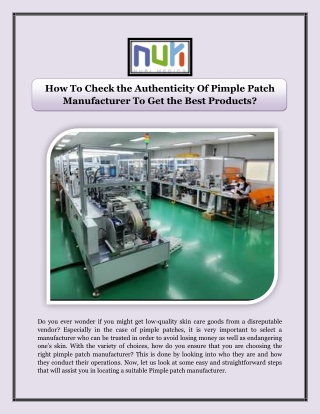 How To Check the Authenticity Of Pimple Patch Manufacturer To Get the Best Products
