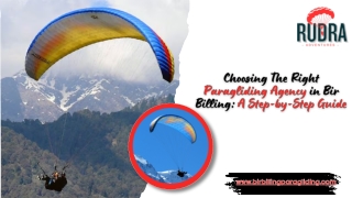Choosing The Right Paragliding Agency in Bir Billing A Step-by-Step Guide