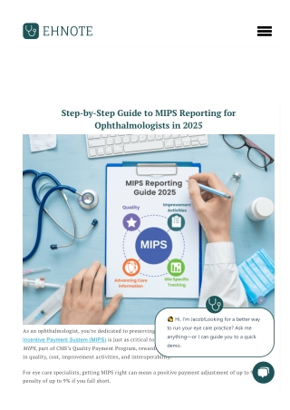 Step-by-Step Guide to MIPS Reporting for Ophthalmologists in 2025