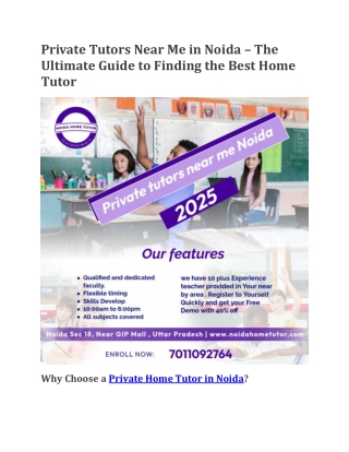 Private Tutors Near Me  Noida |Expert tutors in Noida | Noida Home tutor