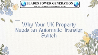 Why Your UK Property Needs an Automatic Transfer Switch