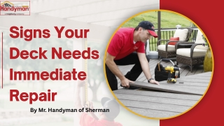 Signs Your Deck Needs Immediate Repair