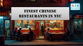 Finest Chinese Restaurants in New York