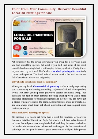 local oil paintings for sale