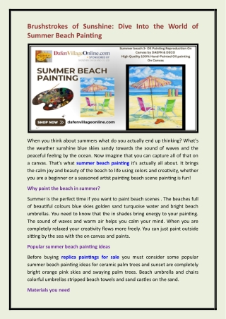 summer beach painting