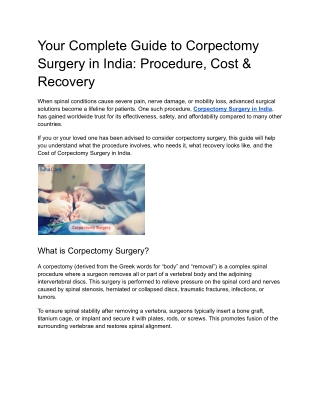 Corpectomy Surgery in India_ Procedure, Cost & Recovery