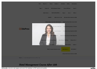 Hotel Management Course After 12th