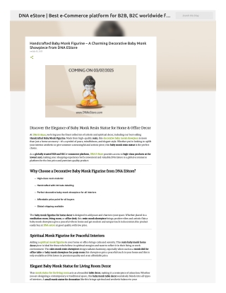 Handcrafted Baby Monk Figurine – Premium Decorative Showpiece from DNA EStore