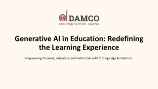 Generative AI in Education - Redefining the Learning Experience