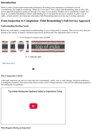 From Inspection to Completion: Tidal Remodeling’s Full-Service Approach