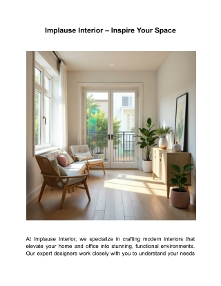 Implause Interior – Modern Living Perfected