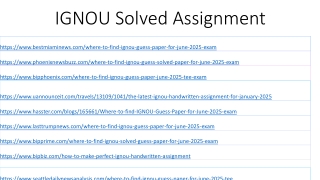 IGNOU Solved Assignment