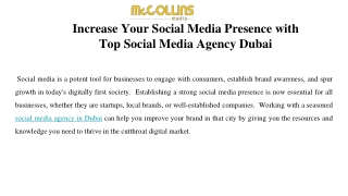 Top Social Media Agency Dubai