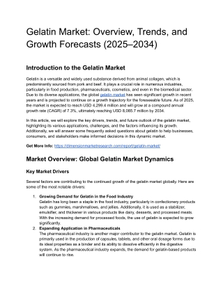 Gelatin Market