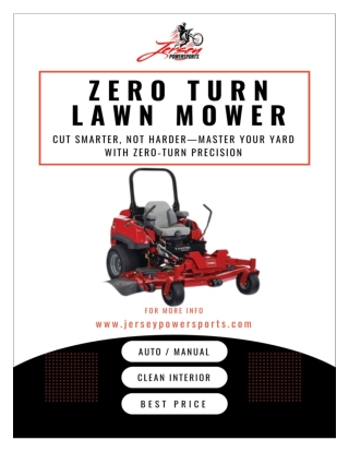 Zero Turn Lawn Mower for Your Yard