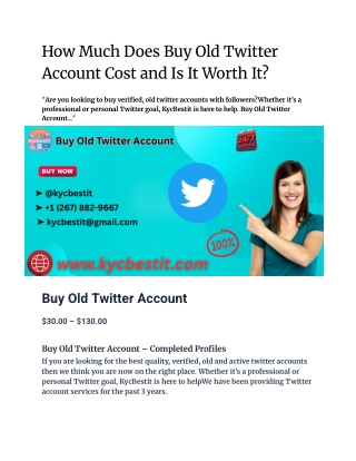 11 Best sites To Buy Old Twitter Accounts (PVA &amp; Bulk)