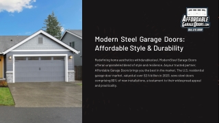 Modern Steel Garage Doors – Durable, Stylish & Affordable Solutions