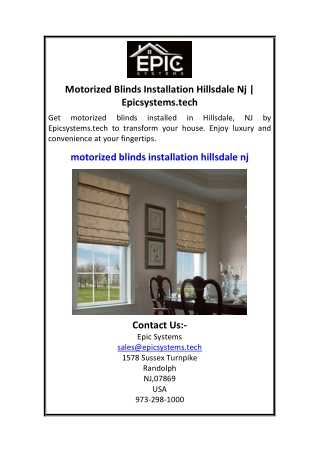 Motorized Blinds Installation Hillsdale Nj  Epicsystems.tech.pdf 8