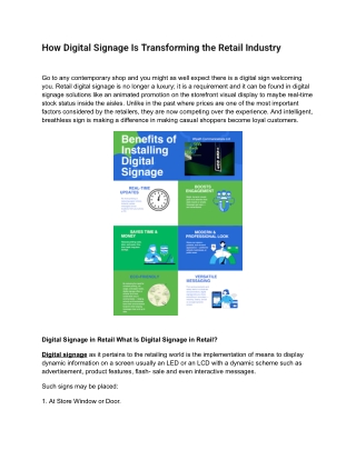 How Digital Signage Is Transforming the Retail Industry