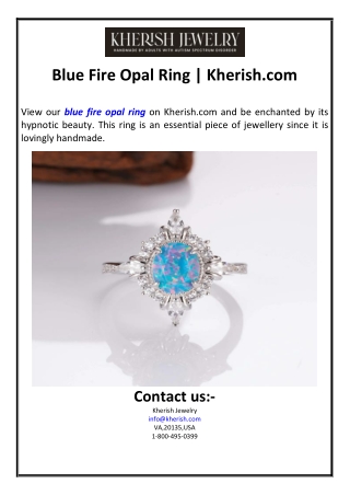 Blue Fire Opal Ring | Kherish.com