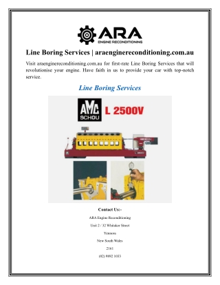 Line Boring Services araenginereconditioning.com.au