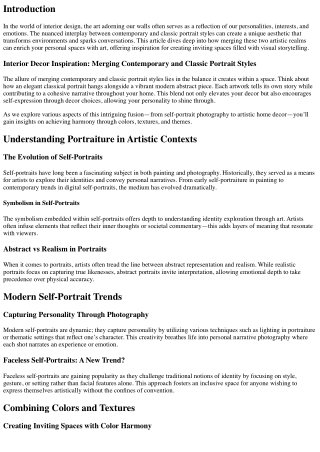 Interior Decor Inspiration: Merging Contemporary and Classic Portrait Styles