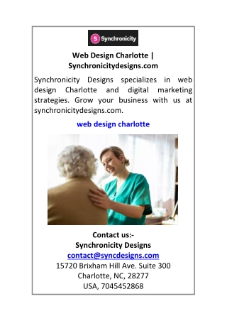 Web Design Charlotte Synchronicitydesigns.com