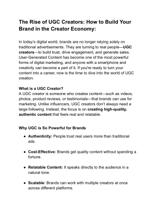 The Rise of UGC Creators_ How to Build Your Brand in the Creator Economy_