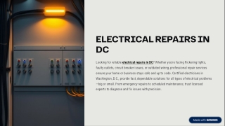 Trusted Electrical Repairs in DC for Homes and Businesses