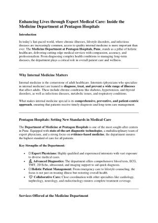 Enhancing Lives through Expert Medical Care