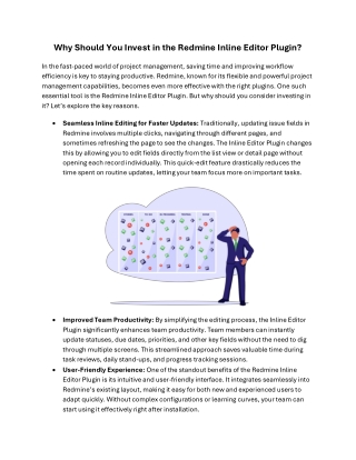 Why Should You Invest in the Redmine Inline Editor Plugin
