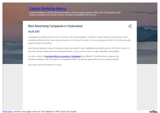 Best Advertising Companies in Hyderabad