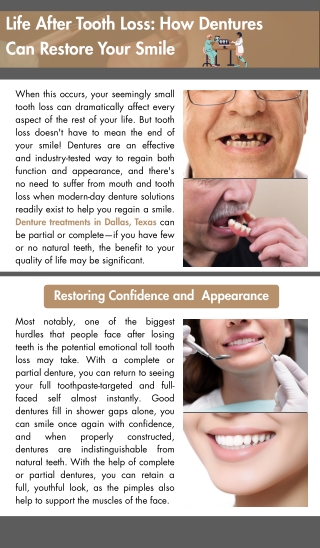 Life After Tooth Loss: How Dentures Can Restore Your Smile