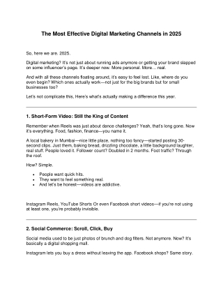The Most Effective Digital Marketing Channels in 2025