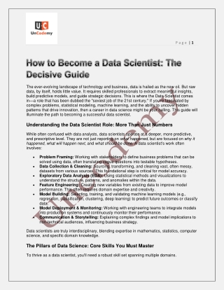 How to Become a Data Science the Decive Guide