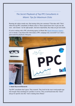 The Secret Playbook of Top PPC Consultants in Miami, Tips for Maximum Clicks