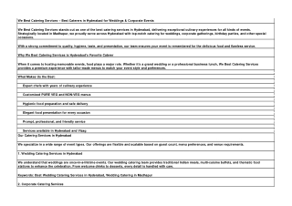 Best veg catering services in Hyderabad