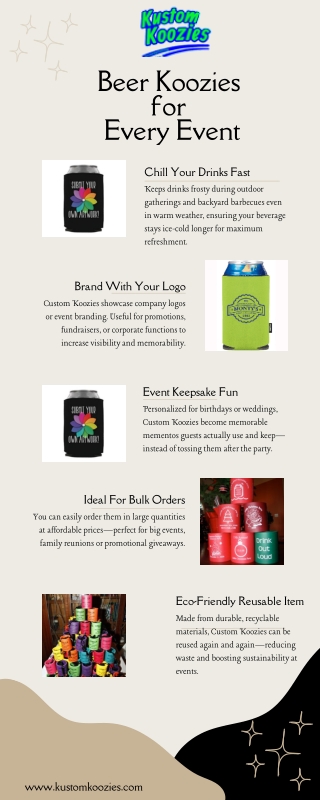 Keep Drinks Cold With Stylish Beer Koozies & Custom Koozies