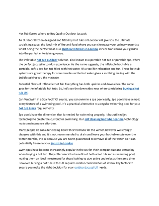 Hot Tub Essex Where to Buy Quality Outdoor Jacuzzis